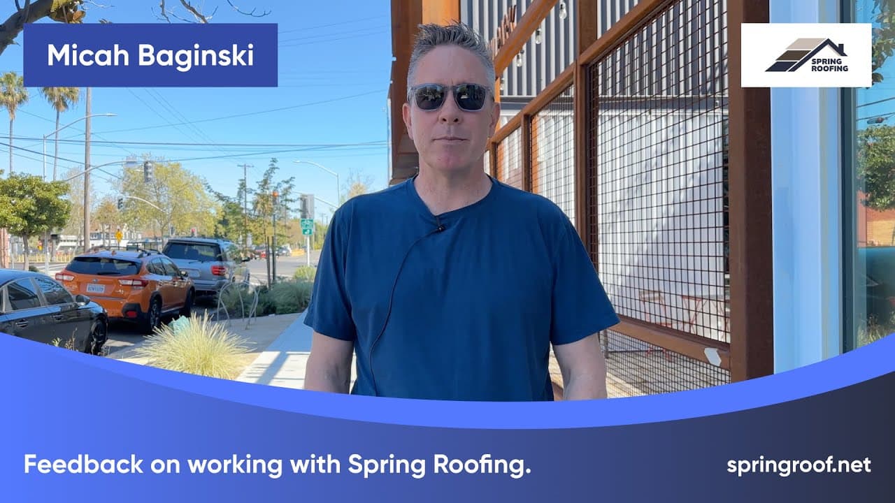 Spring Roofing customer video review thumbnail