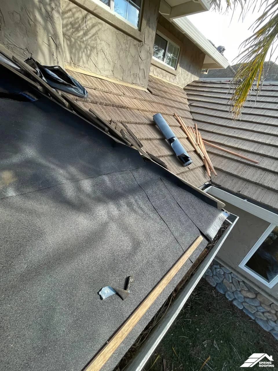 Roof Repair — Cleaning Valley and Replacing Paper (4)